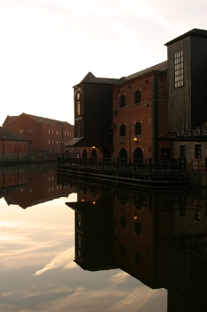 Wigan Pier in reflection